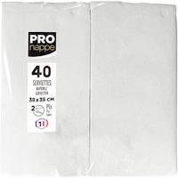 Immagine prodotto PROnappe Servietten weiss 2-lagig 38,0 x 38,0 cm, 40 St. (40 pz., 38 x 38 cm)