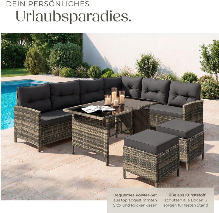 Produktbild tectake Rattan Lounge Barletta