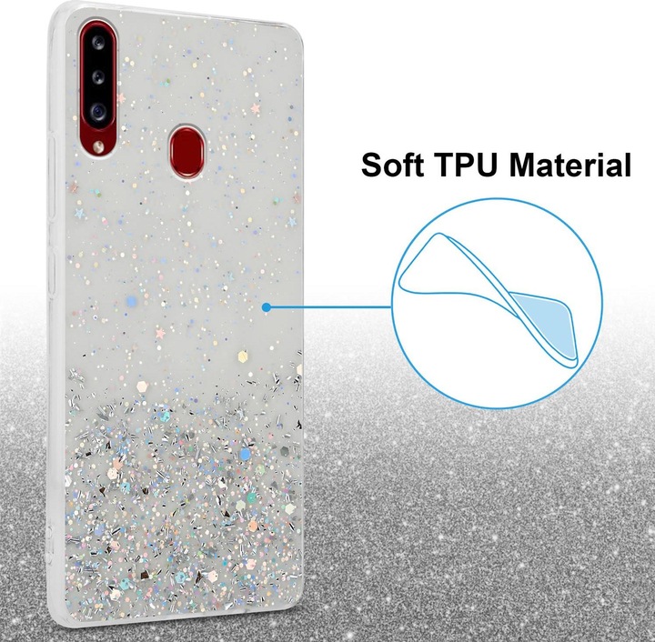 Actual product image Cadorabo TPU cover sparkling glitter (Samsung Galaxy A20s)