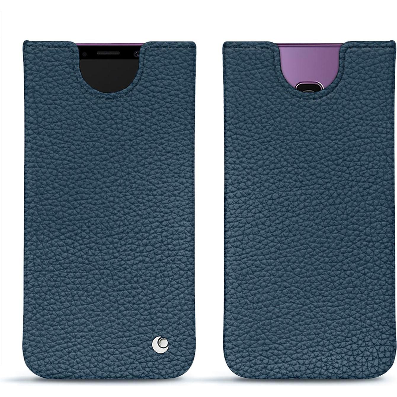 Noreve Lederschutzhülle (Samsung Galaxy S9+), Smartphone Hülle, Blau