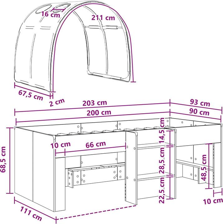 Image du produit vidaXL Bettrahmen (90 x 200 cm)