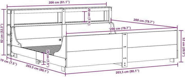 Image du produit vidaXL Bettrahmen (200 x 200 cm)