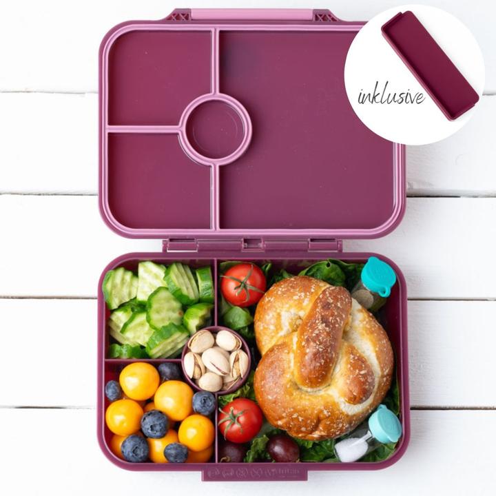 Produktbild Lekkabox Classic Lunchbox mit 4 Fächern & Trenner, plum