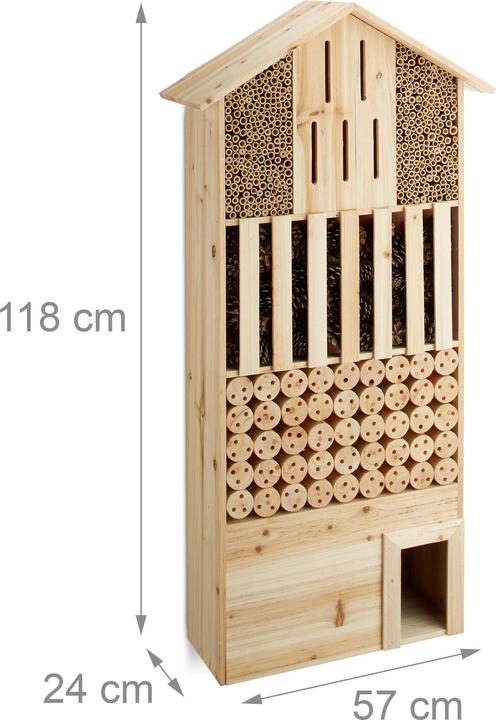 Produktbild Relaxdays Insektenhotel (Schmetterlinge, Florfliegen, Biene, Wildbienen, Marienkäfer)