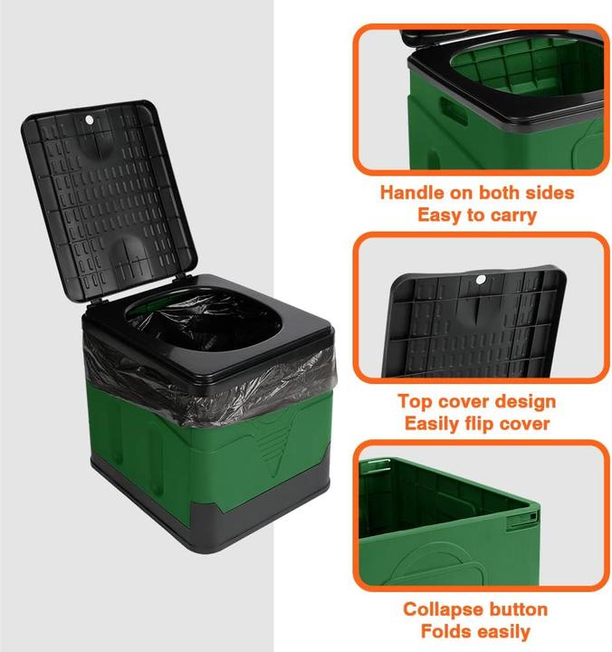 Actual product image Fiamer Klappbare Campingtoilette mit Abdeckung