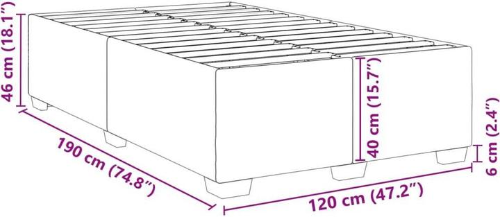 Produktbild vidaXL Bettgestell Kunstleder (120 x 190 cm)
