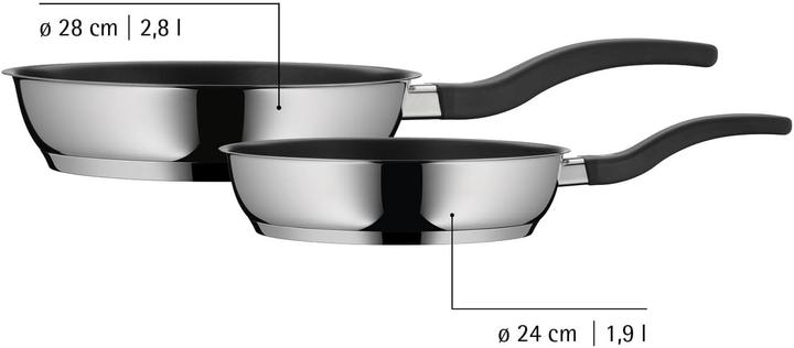 Productafbeelding WMF Devil Pfannen-Set 2-teilig (24 cm, Kookpotten en pannenset, Roestvrij staal)