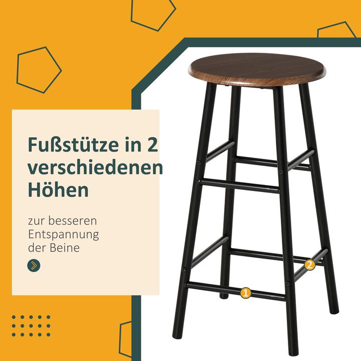 Image du produit Homcom Bartisch Set (80 x 50 x 90 cm)