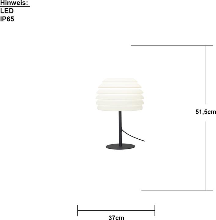 Image du produit Star Trading Lampe de jardin RHODOS 51.5 cm (E27)