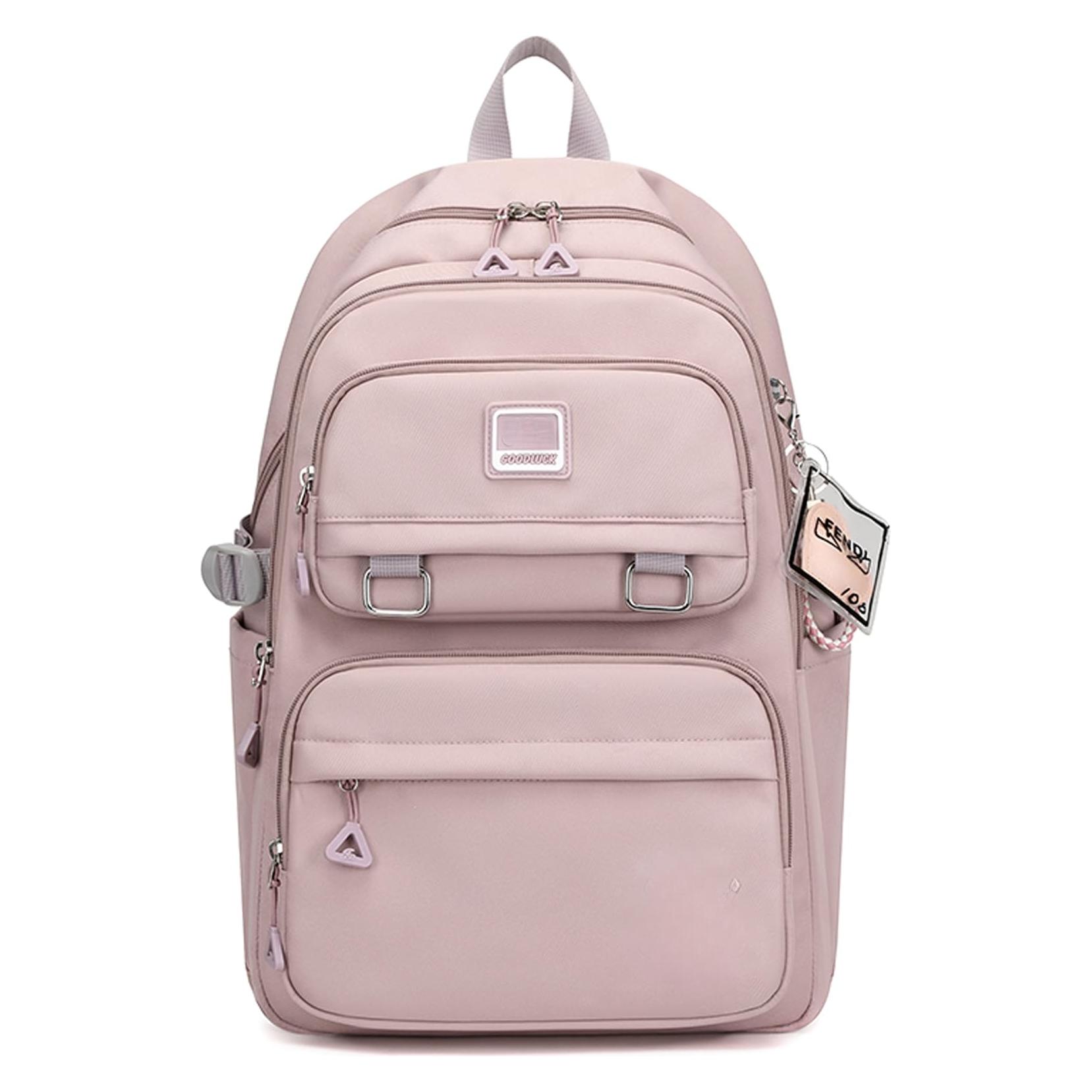CALIYO Rolltop, zaino da donna grande, per computer portatile, impermeabile, zaino per la scuola, con scomparto per computer portatile, scuola