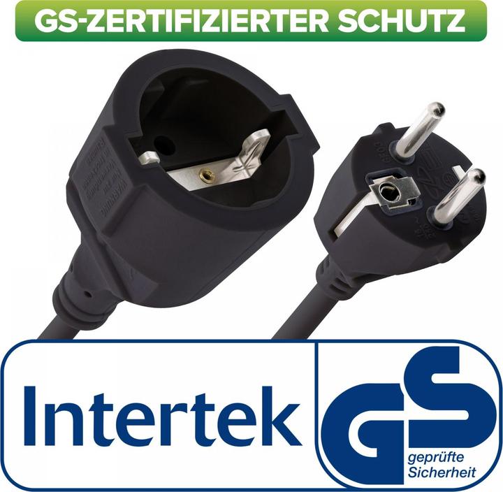 Produktbild InLine Schutzkontakt-Verlängerung ST / BU (2 m, CEE 7/7)