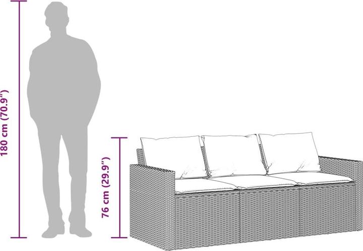 Produktbild vidaXL Garten Essgruppe (110 x 68 x 70 cm)