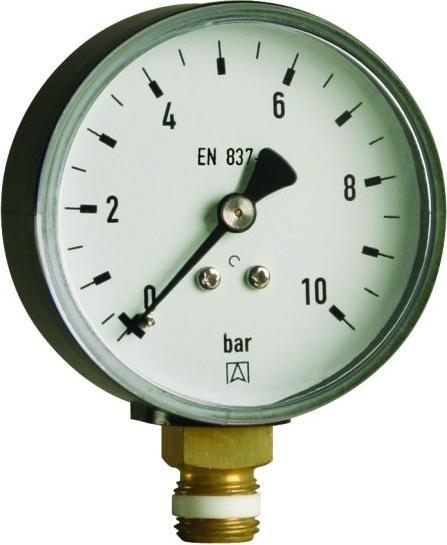 Immagine prodotto Afriso Manometro a tubo bourdon RF 63 assiale G 1/4 B, 10 bar, corpo-d= 63mm