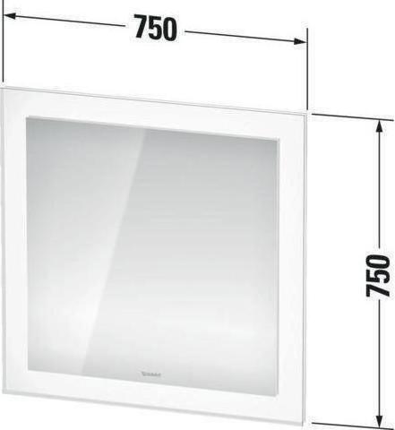 Actual product image Duravit Mirror WHITE TULIP with lighting 750x750x50mm, 38 W