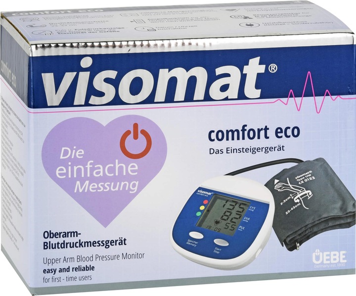 Produktbild UEBE visomat comfort eco Einsteigergerät zur Blutdruckmessung, 1 St. Gerät (Blutdruckmessgerät Oberarm)