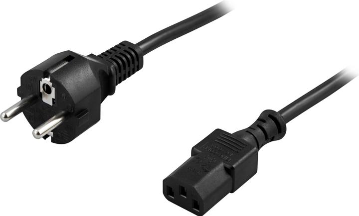 Actual product image Deltaco DEL-111M - 5 m - C13 coupler - 250 V - 10 A - Black (5 m)