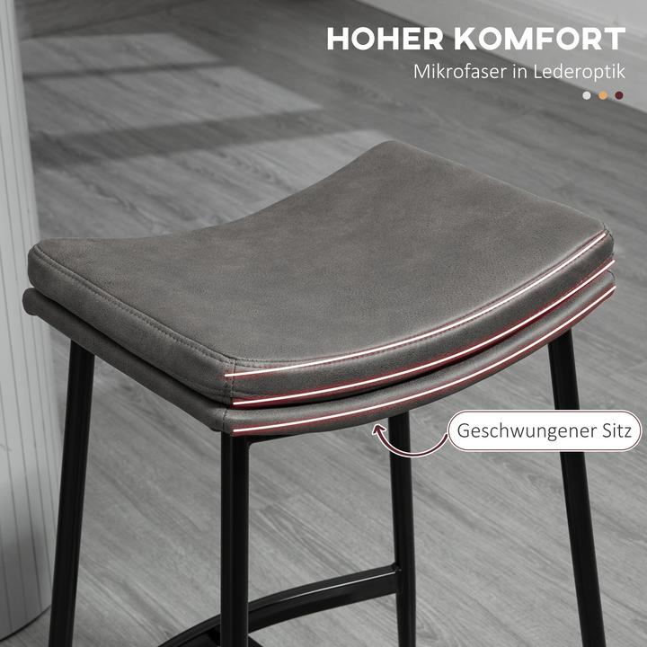 Actual product image Homcom Barhocker Polyester, Stahl Grau