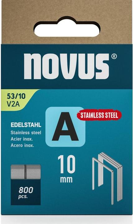 Produktbild Novus Feindrahtklammern A 53 10mm V2a