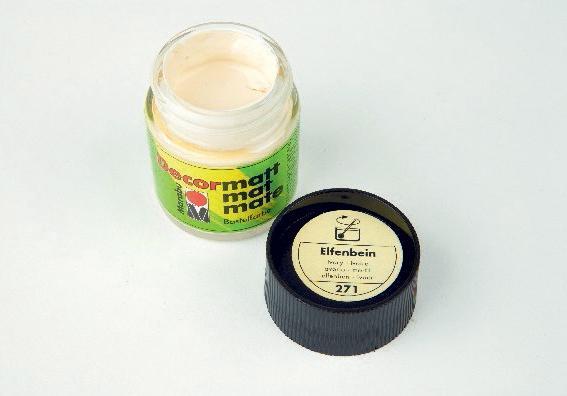Produktbild Marabu Acrylfarbe "Decormatt", elfenbein, 50 ml, im Glas (50 ml)
