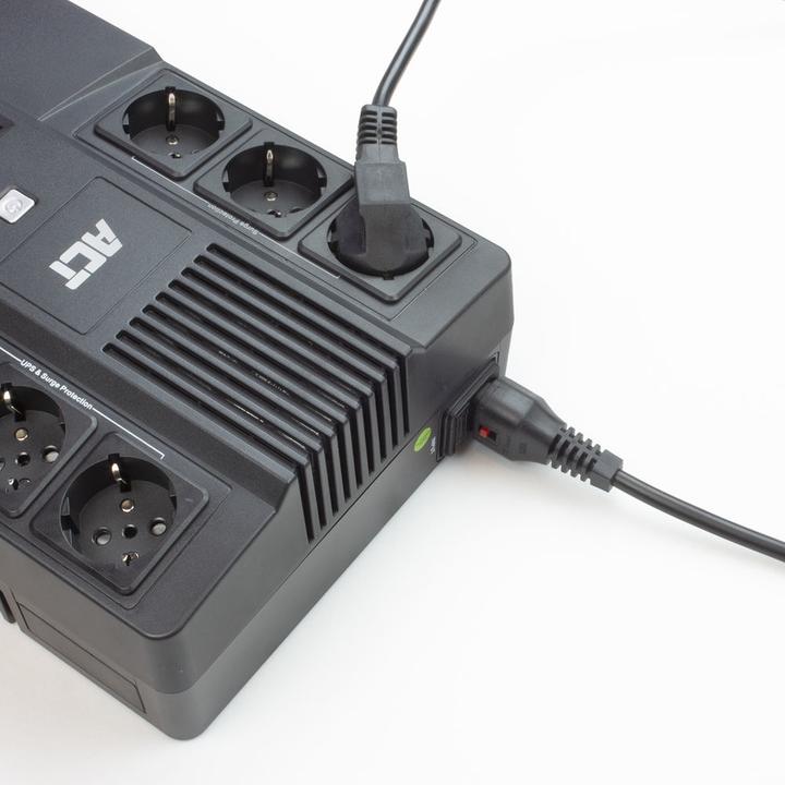 Image du produit Iec Lock Powercord CEE 7/7 male (angle) - C13 black 5 m, EL269S (5 m, CEE 7/7)