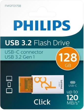 Produktbild Philips USB 3.2 128GB Click Series Gen 1 USB-C (128 GB, USB-C)