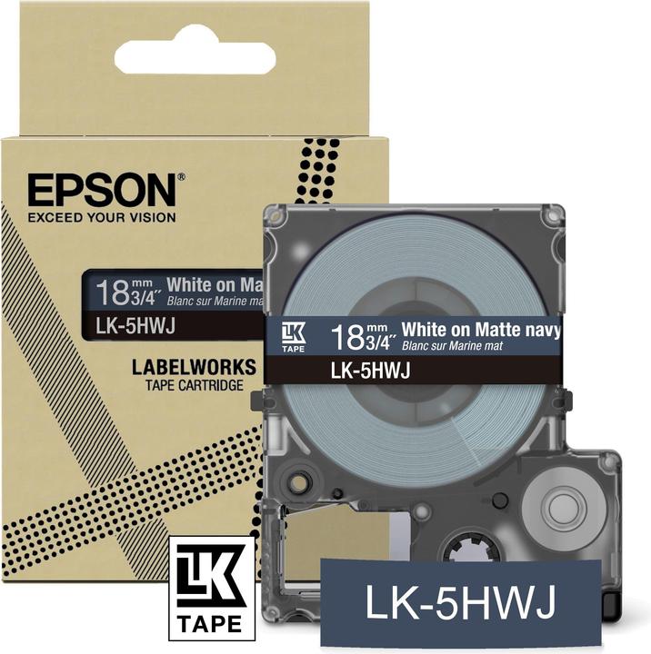 Produktbild Epson LabelWorks LK-5HWJ - Matt - dunkel (1.80 cm, Blau)