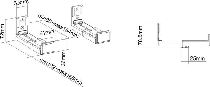 Actual product image Neomounts AWL29-550BL1 (1 pcs., Wall installation, Not movable)