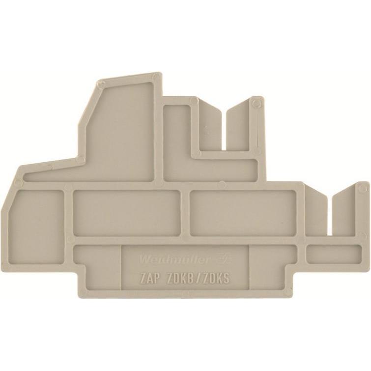Weidmüller, Accessori per il collegamento dei cavi, ZAP ZDKB/ZDKS - Piastra terminale - 20 pezzi - Wemid - Beige - -50 - 120 °C - V0
