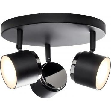 Nielsen Light, Wandleuchte + Deckenleuchte, Spot Teater Sort Rondel 3-Spot