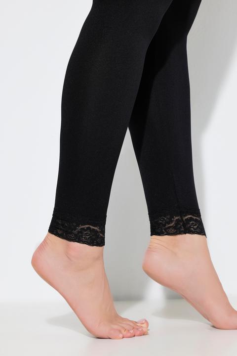 Produktbild Ulla Popken Strumpf-Leggings, Spitzenbündchen