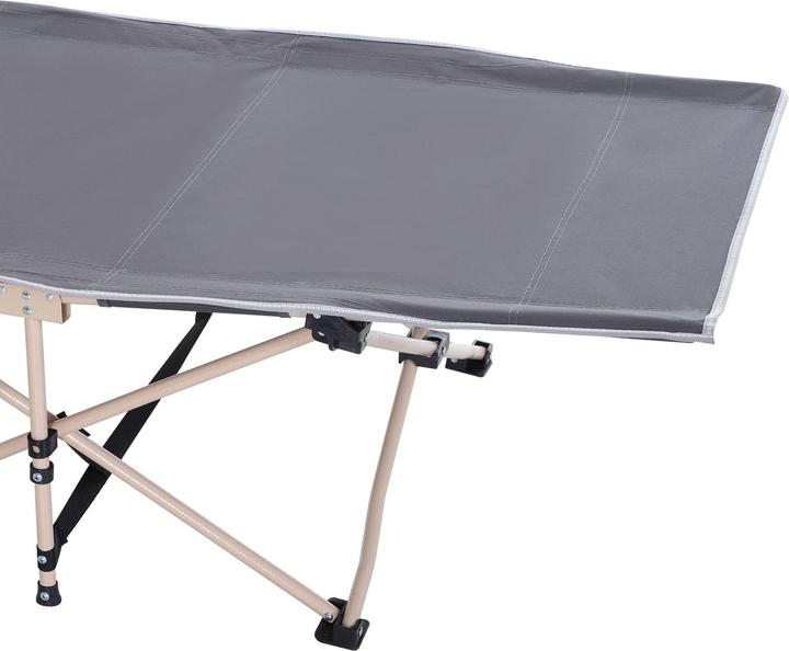 Produktbild Outsunny Campingbett Stahl, Oxfordstoff Grau