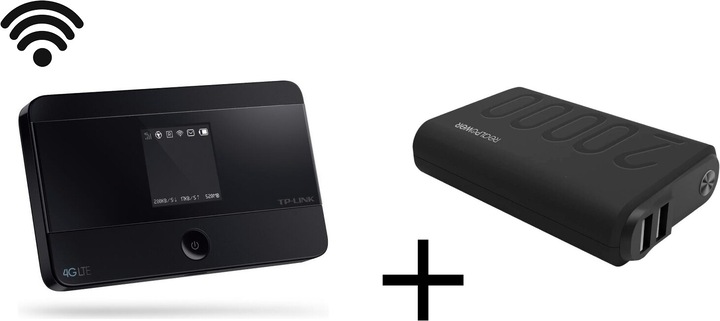 Produktbild TP-Link Travel-Set Mobiler Router M7350 + Powerbank RealPower PB-20000 PD+ (20000 mAh, 18 W)