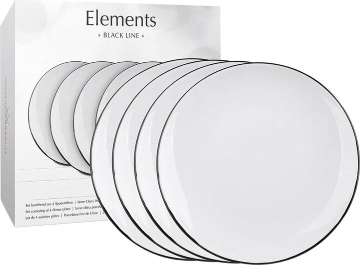 Produktbild Wächtersbach Speiseteller 'Elements black Line' 4er Pack (4 Stk.)