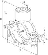 Productafbeelding Fischer 500725, Pijpklem, staal verzinkt, 10 st(en)
