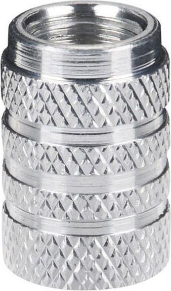 Produktbild JTI 4x Ventilkappen für Auto, Aluminium - Silber (4 Stk.)