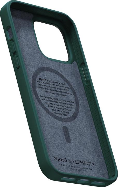 Immagine prodotto Njord Custodia rigida Salm.Leather Magsafe verde (Apple iPhone 14 Pro Max)