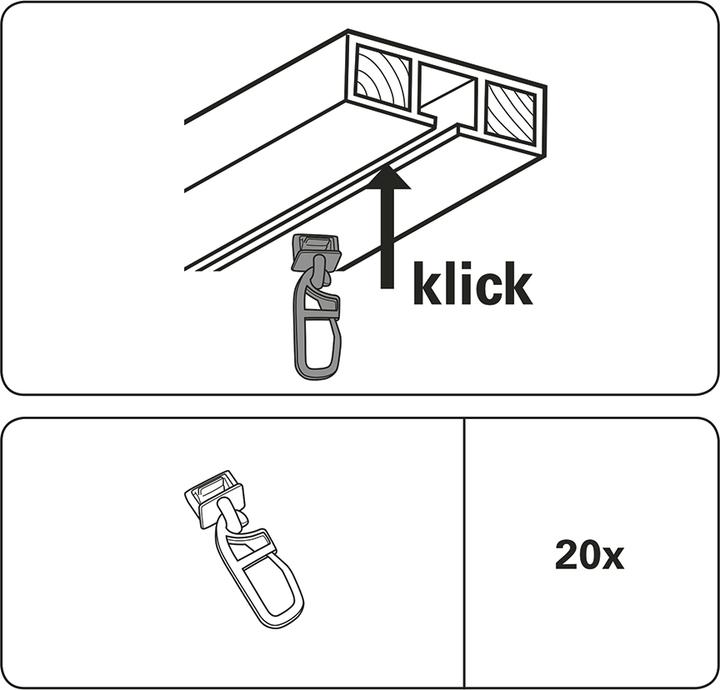 Produktbild Gardinia Klick Hakengleiter