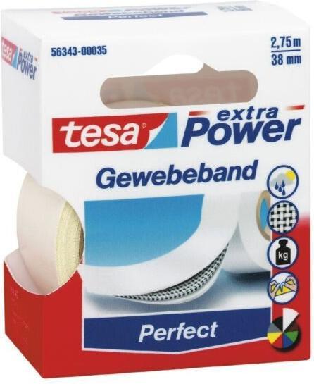 Actual product image tesa EXTRA POWER PERFECT fabric tape, fabric-reinforced duct tape (38 mm)