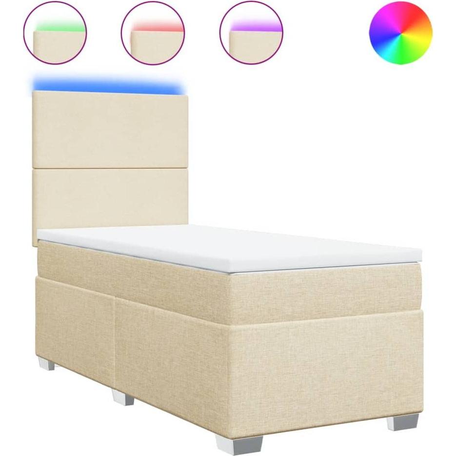 Thumbnail - VidaXL, Bett, Bo x springbett mit Matratze 120 x 200 cm Stoff (120 x 200 cm)