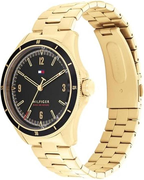 Produktbild Tommy Hilfiger Analoge Quarzuhr mit Edelstahlarmband und wasserdicht bis 5 ATM (Analoguhr, 44 mm)