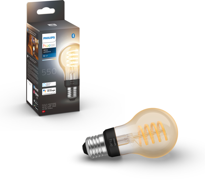 Actual product image Philips Hue Philips E27 single pack filament (E27, 7 W, 550 lm, 1 x, G)