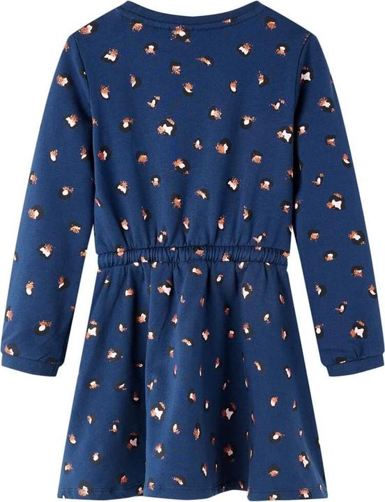 Produktbild VidaXL Kinderkleid mit Langen Ärmeln Marineblau 128,Material: 95 (128)