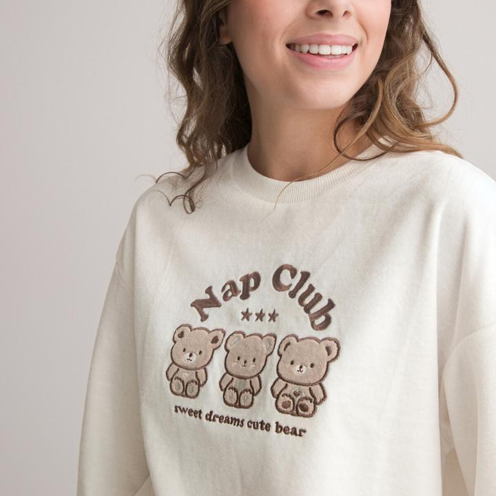 Image du produit La Redoute Collections Pyjama en velours avec motif ourson (170)