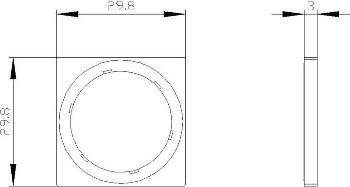 Actual product image Siemens Labelling plate black square German 3SU1900-0AX10-0AA0