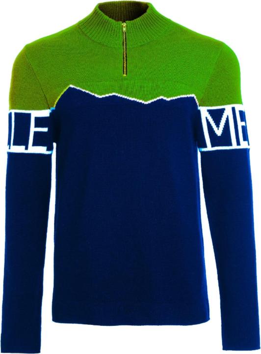 Bellemere Pullover Merino Super Fine Mountain Print Sweater (M)