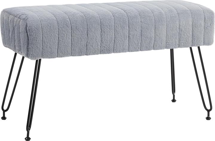 Image du produit Homcom Sitzbank Polyester, Eukalyptusholz Grau (82 cm)
