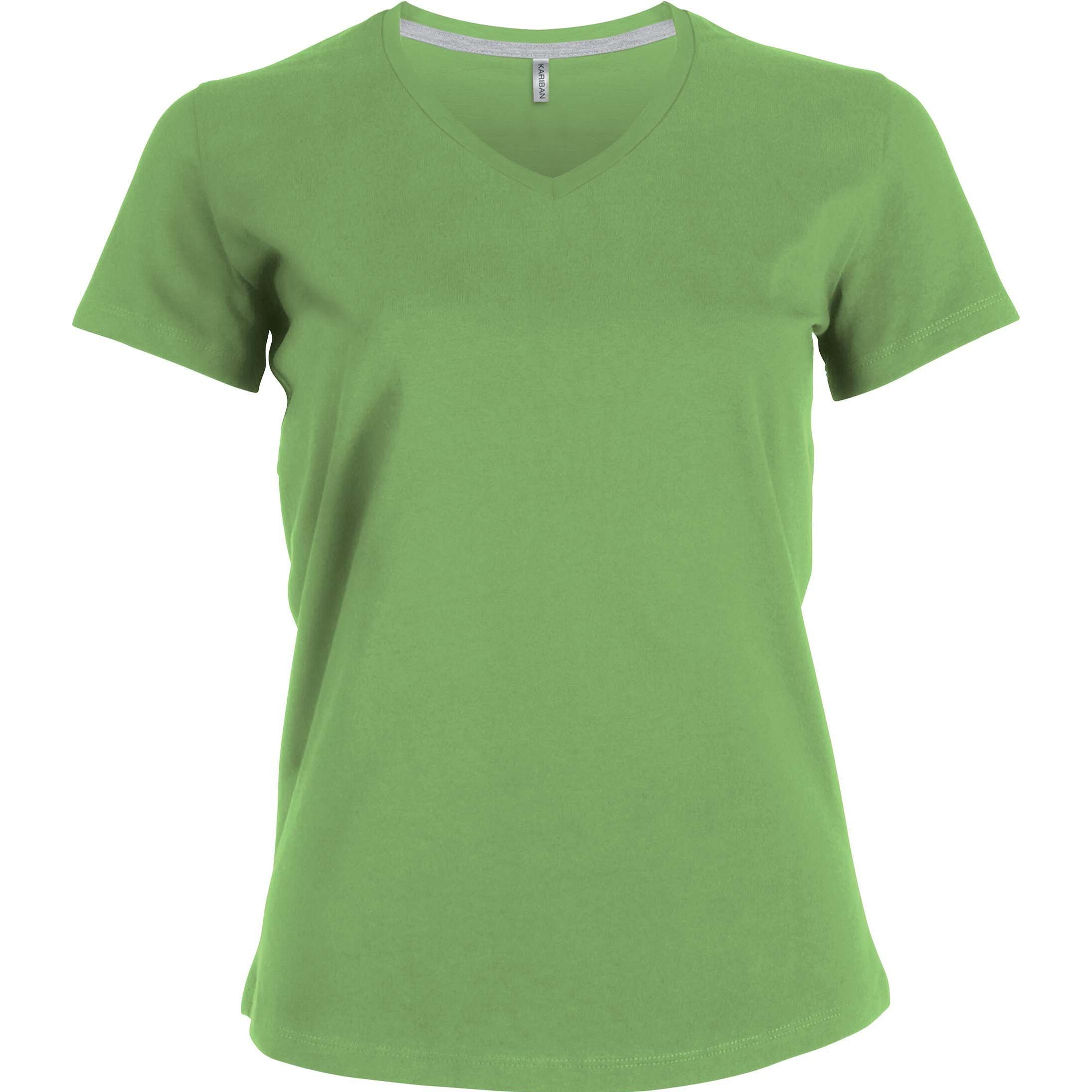 Kariban, Damen, Shirt, Col V, Grün, (M)