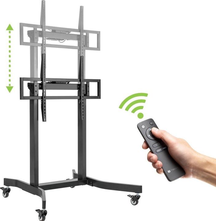 Image du produit Techly Chariot TV motorisé avec hauteur réglable pour 55-100" noir (120 kg, 55" - 100")
