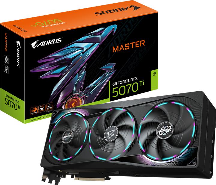 Produktbild Gigabyte AORUS GeForce RTX 5070 Ti Master (16 GB, GDDR7)