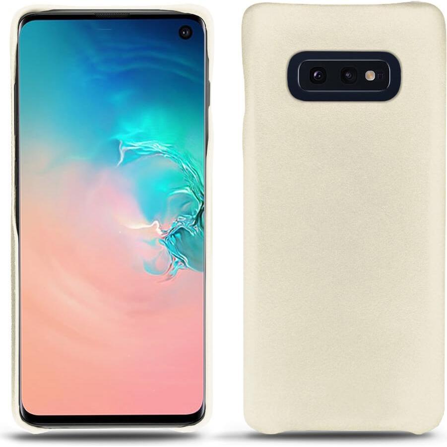 Noreve Lederschutzhülle (Samsung Galaxy S10e), Smartphone Hülle, Weiss